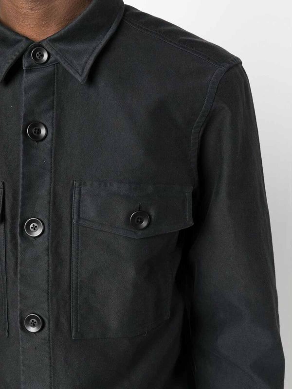 TOM FORD: shirts online - Olive Green Button Shirt