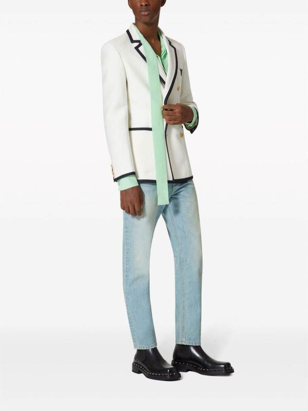 VALENTINO GARAVANI: Jeans à jambe droite online - Jean Droit - Bleu