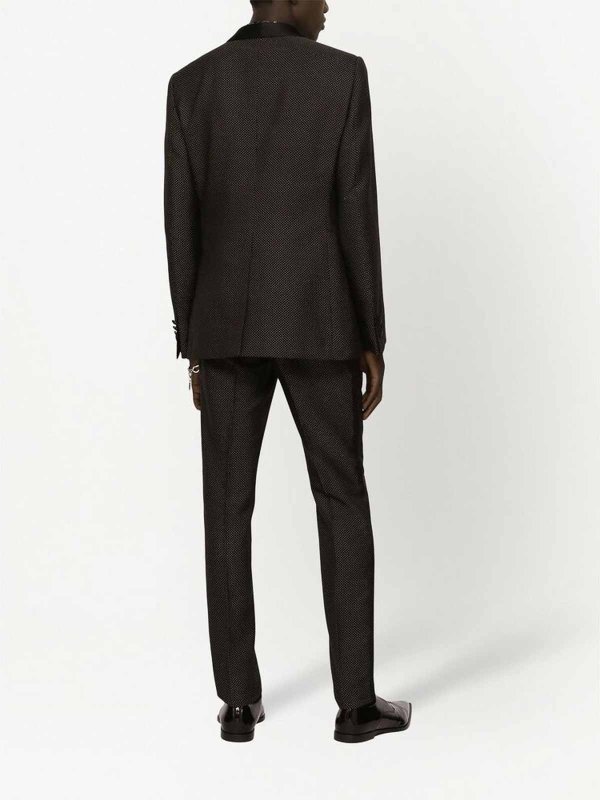 The Best Shops DOLCE & GABBANA: formal suits - Black micro-dot blazer