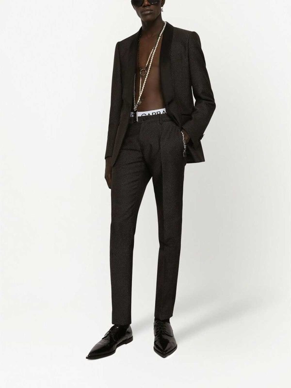DOLCE & GABBANA buy online Black micro-dot blazer