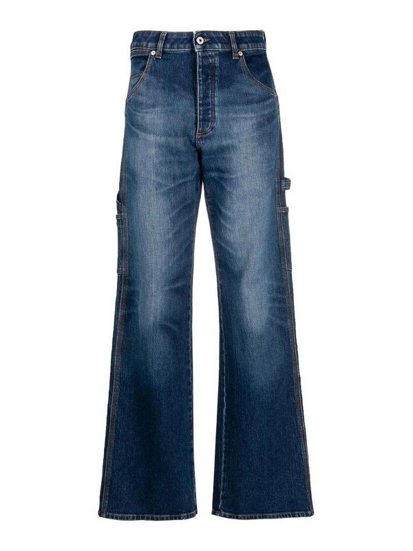 Heron Preston: flared jeans - Blue Ex-ray wide-leg jeans