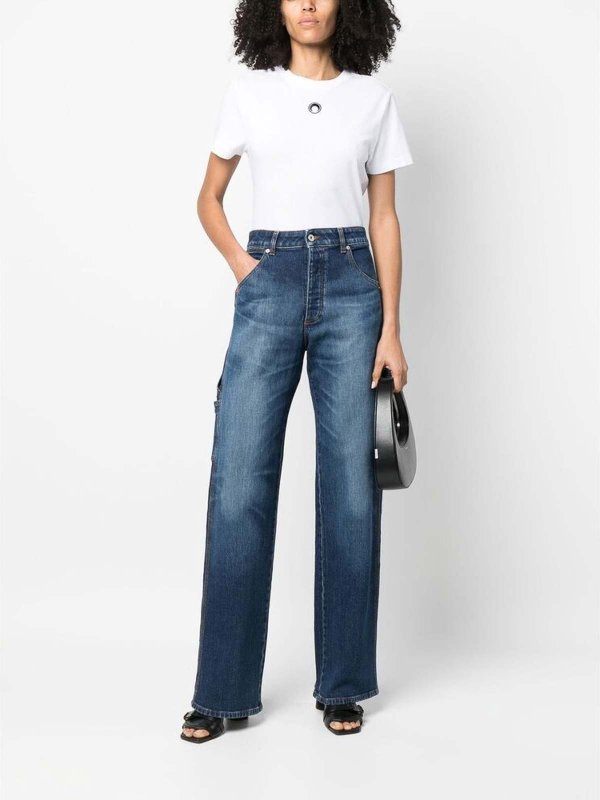 Blue Ex-ray wide-leg jeans shop online: Heron Preston