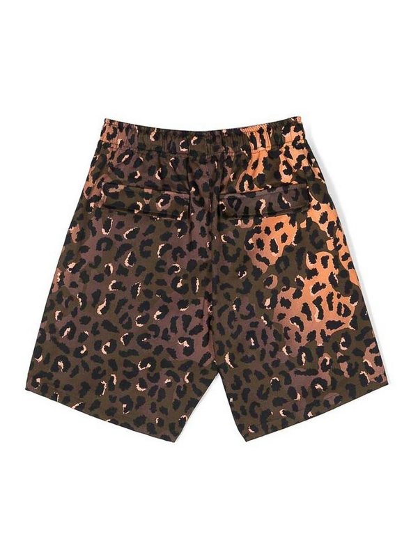 The Best Shops Marcelo Burlon County Of Milan: Trousers Shorts - Brown animal-print shorts