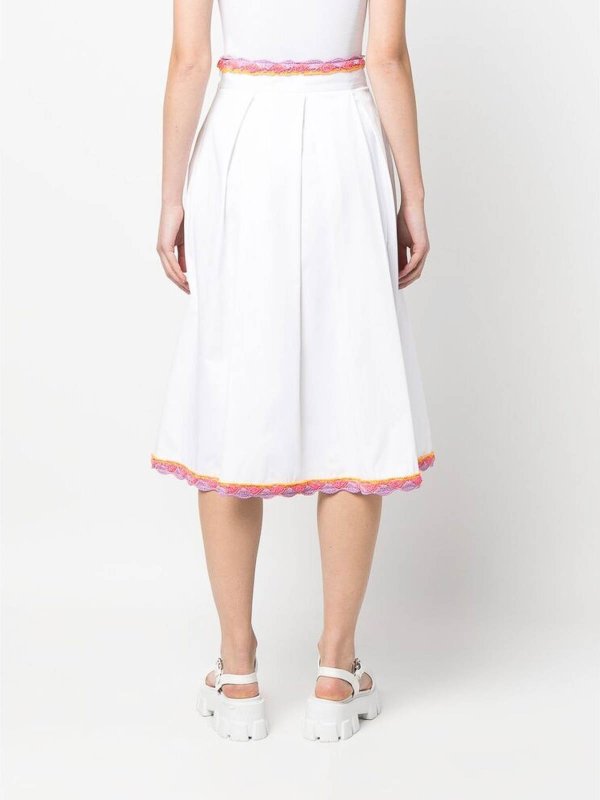 MOSCHINO buy online White lace-trim skirt