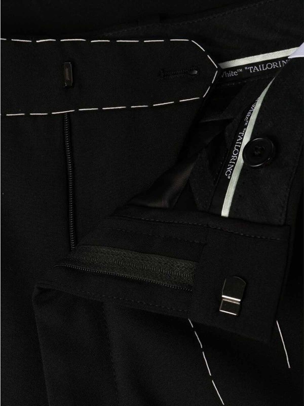 The Best Shops OFF-WHITE: カジュアルトラウザー - カジュアルパンツ - 黒