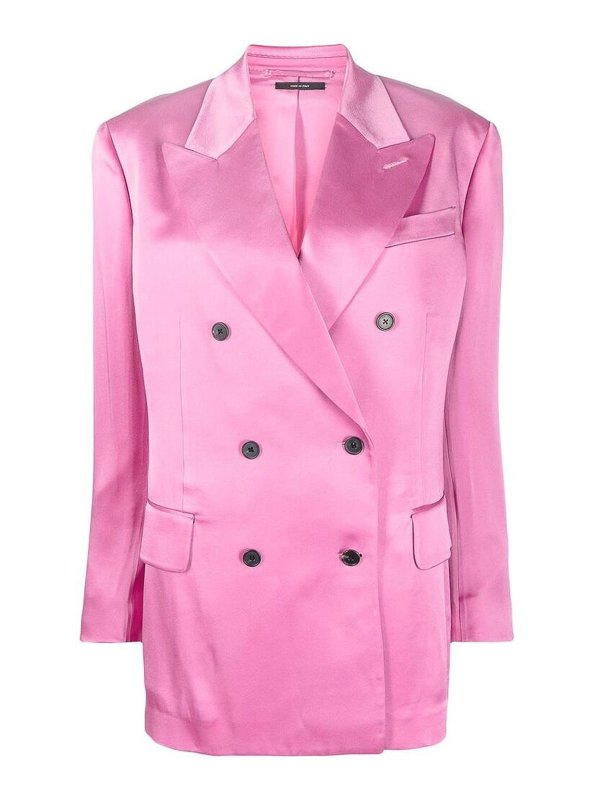 TOM FORD: giacche blazer - Blazer doppiopetto rosa