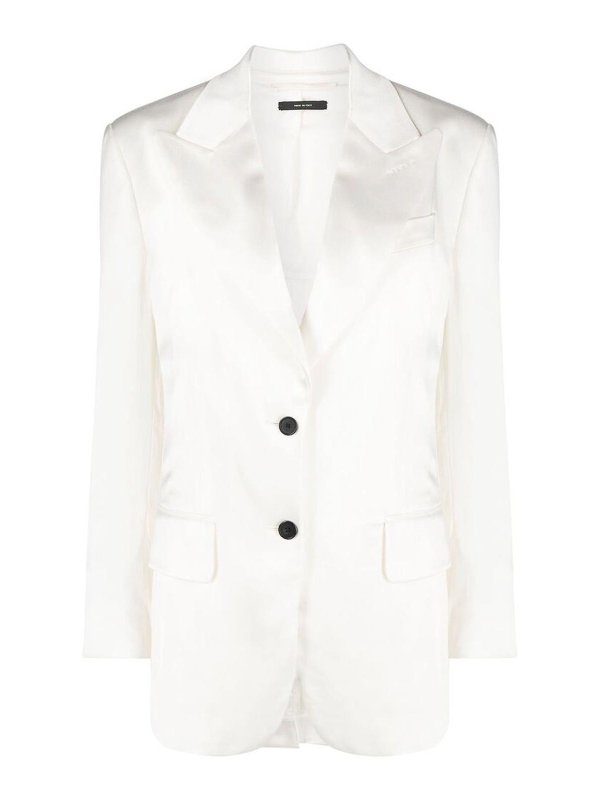 TOM FORD: giacche blazer - Blazer bianco monopetto