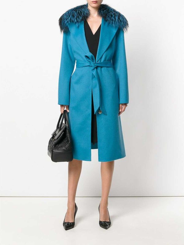 VERSACE: Manteaux au genou online - Manteau Au Genou - Bleu