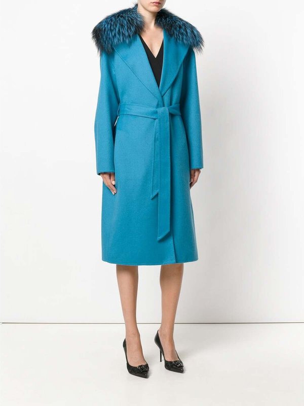 The Best Shops VERSACE: Manteaux au genou - Manteau Au Genou - Bleu