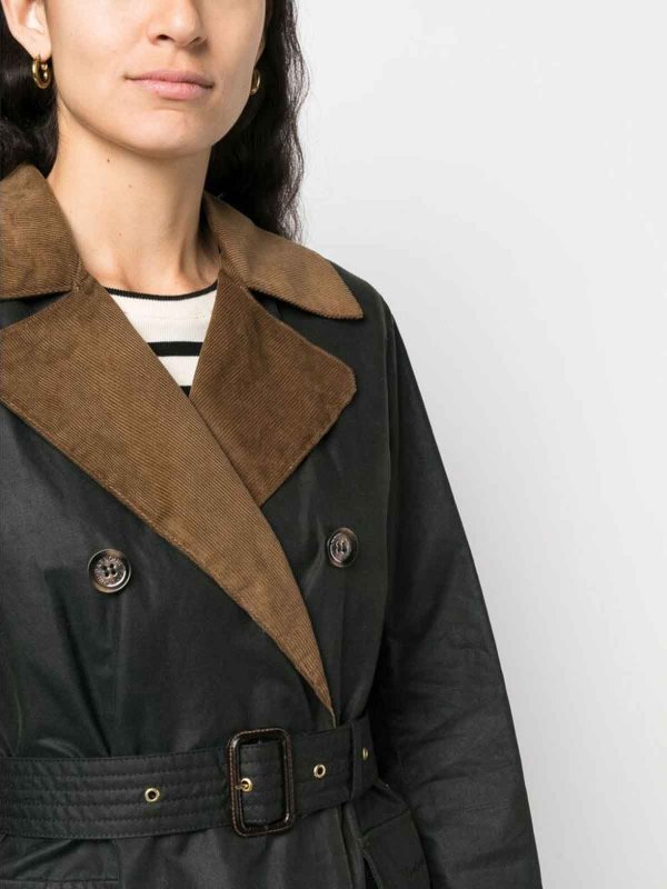 BARBOUR buy online Double-breasted belted coat
