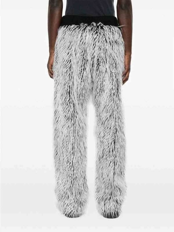 DOLCE & GABBANA: casual trousers online - Faux-fur tailored-cut trousers