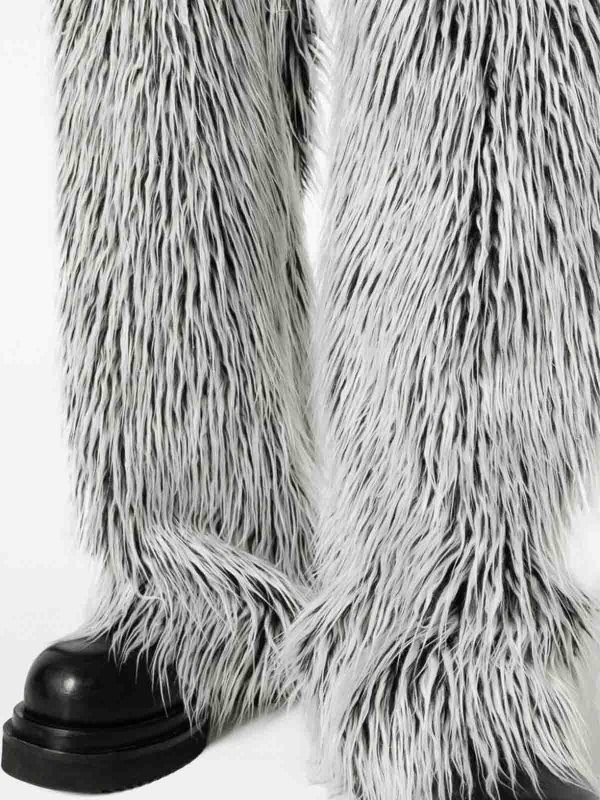 DOLCE & GABBANA buy online Faux-fur tailored-cut trousers