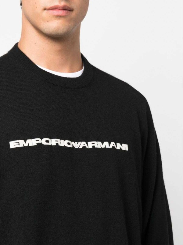 The Best Shops EMPORIO ARMANI: Pull col rond - Pull Col Rond - Noir