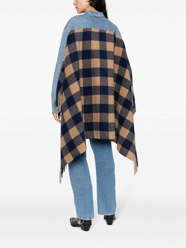 MOSCHINO JEANS: giacche denim online - Giacca in denim con pannello a quadri