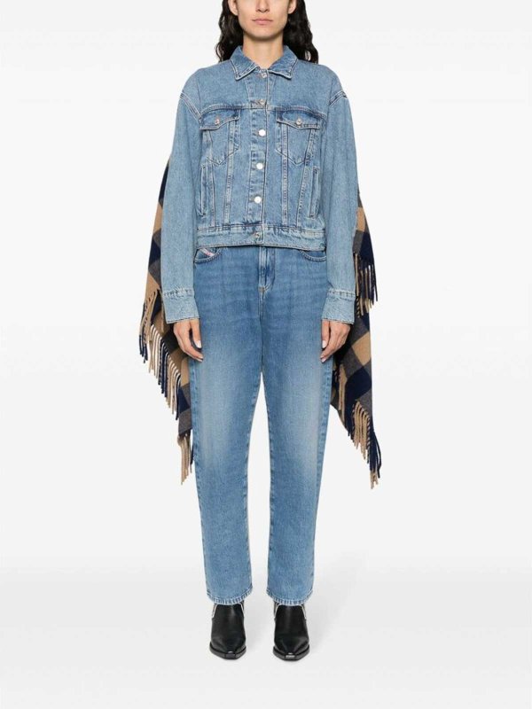 The Best Shops MOSCHINO JEANS: giacche denim - Giacca in denim con pannello a quadri