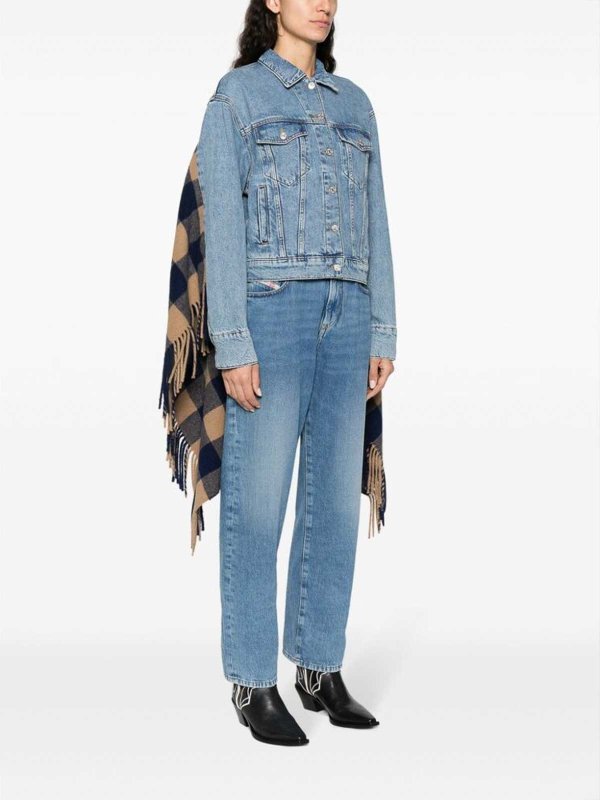 MOSCHINO JEANS buy online Giacca in denim con pannello a quadri