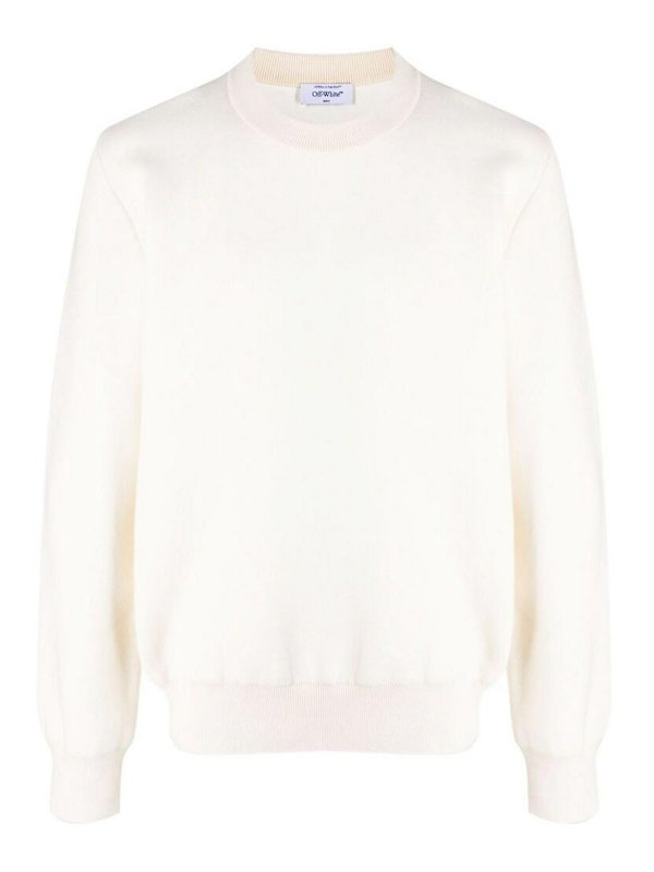 OFF-WHITE: crew necks - Signature arrows knit sweater