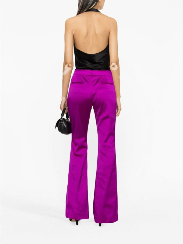 Orchid purple flared trousers shop online: TOM FORD