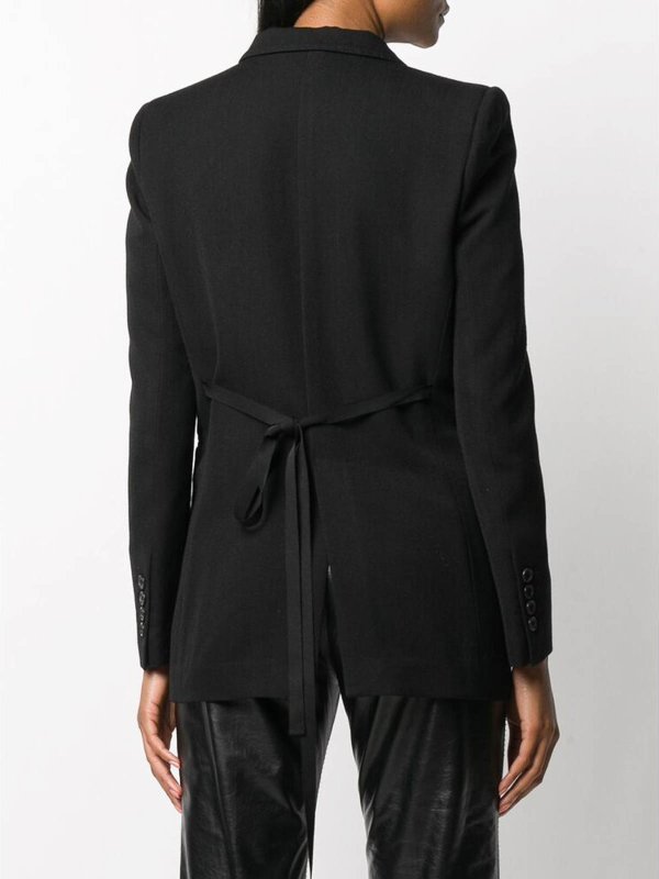 Black cavalier blazer shop online: ANN DEMEULEMEESTER