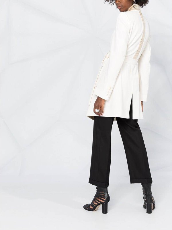 ANN DEMEULEMEESTER: short coats online - White wrap coat