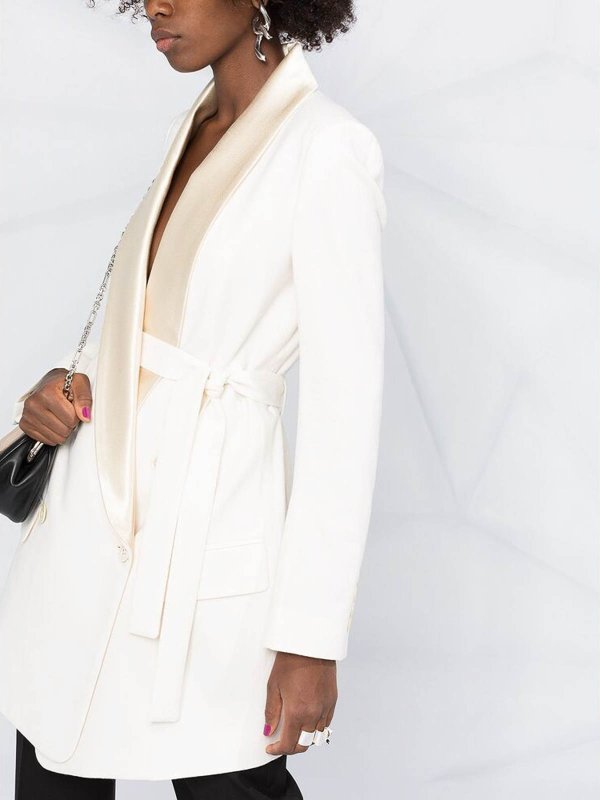 The Best Shops ANN DEMEULEMEESTER: short coats - White wrap coat