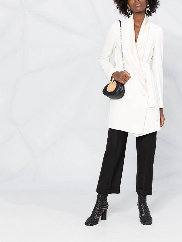 The Best Shops ANN DEMEULEMEESTER: White wrap coat