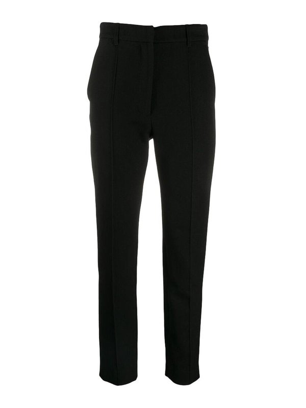 ANN DEMEULEMEESTER: casual trousers - Black slim fit trousers