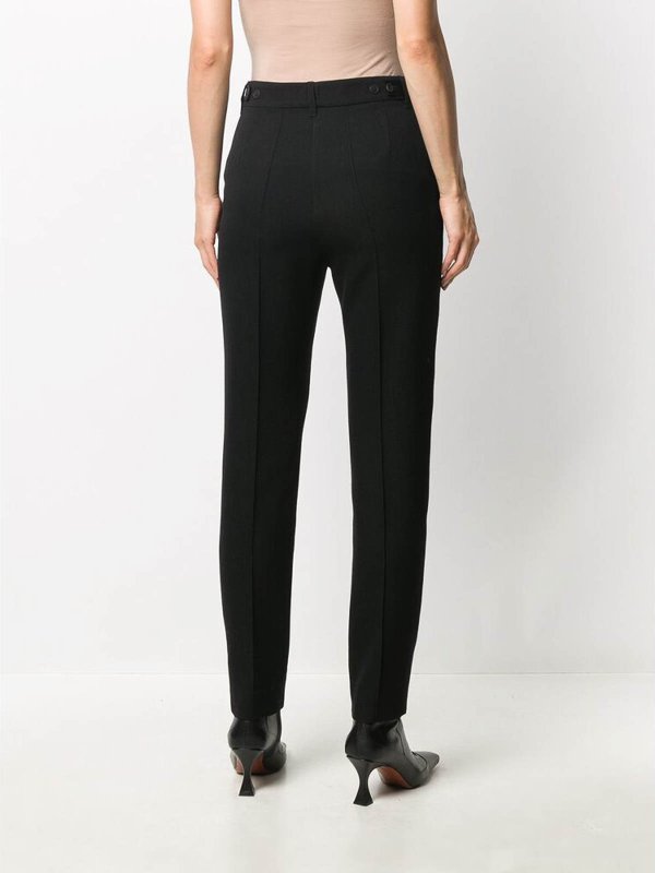 The Best Shops ANN DEMEULEMEESTER: casual trousers - Black slim fit trousers