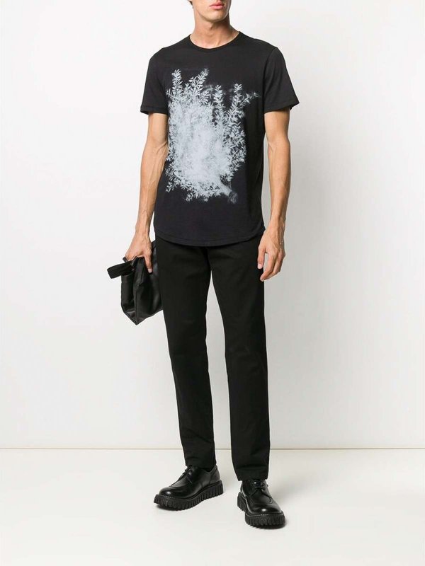 Ann Demeulemeester Black graphic-print t-shirt|20023979P23098