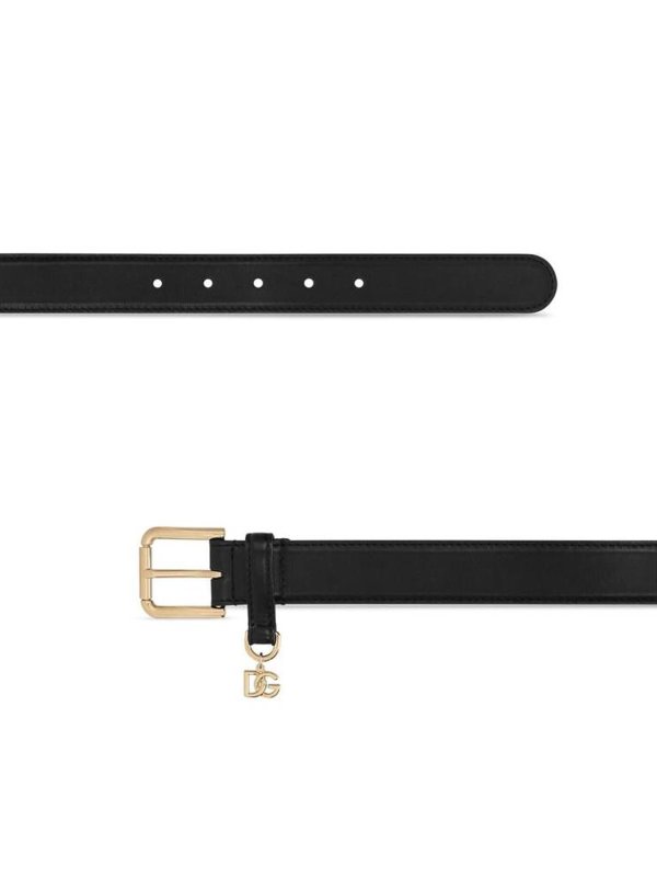 DOLCE & GABBANA: belts online - Black logo belt