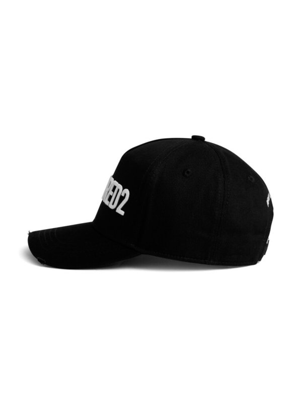 DSQUARED2: hats & caps online - Black logo cap