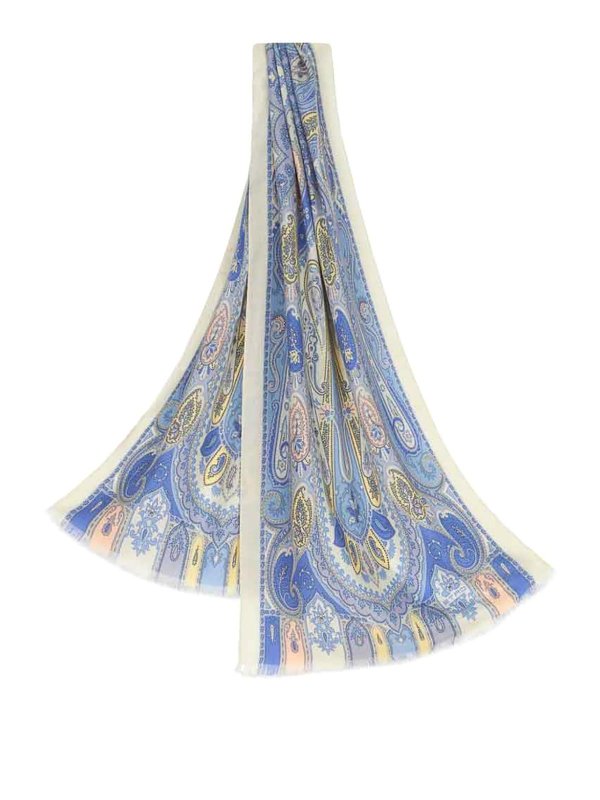 ETRO: スカーフ - スカーフ - ブルー