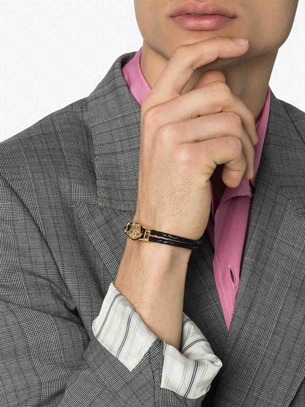 ブレスレット/バングル - 黒 shop online: VERSACE