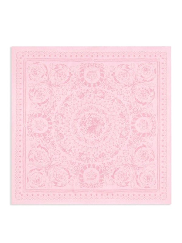 VERSACE: sciarpe e foulard - Sciarpa barocca rosa chiaro