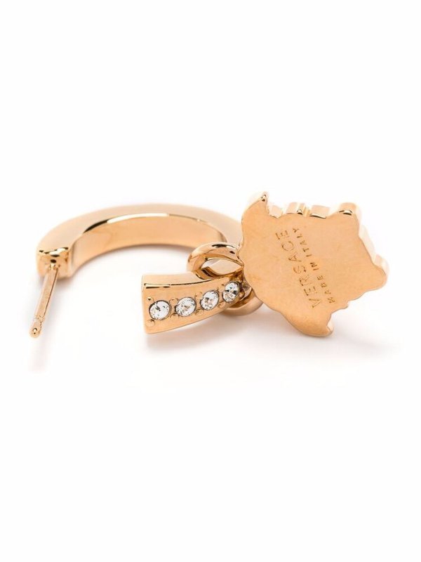 The Best Shops VERSACE: Earrings - Gold-tone medusa hoop earrings