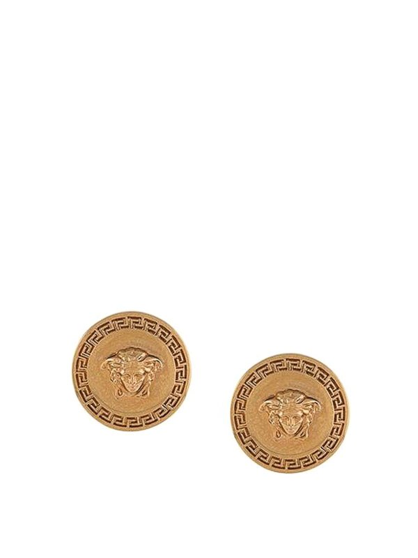 VERSACE: Earrings - Gold-tone medusa earrings