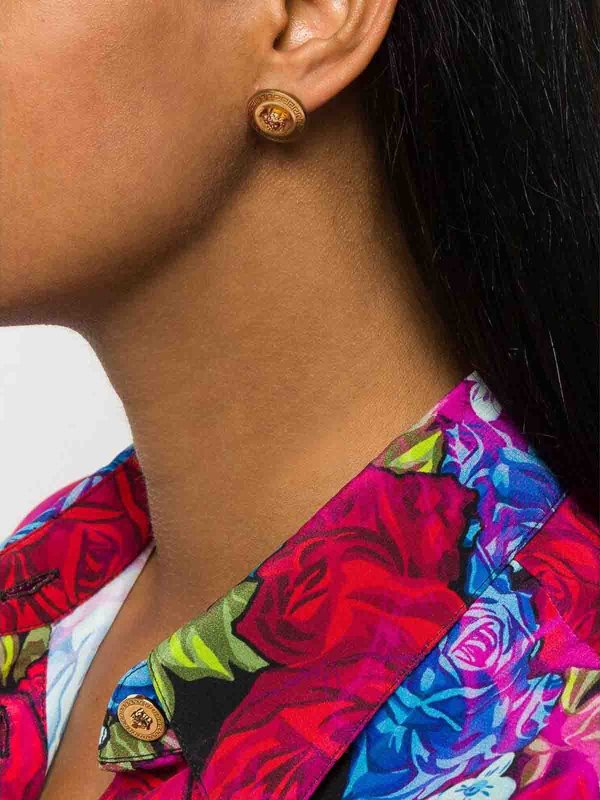 VERSACE: Earrings online - Gold-tone medusa earrings