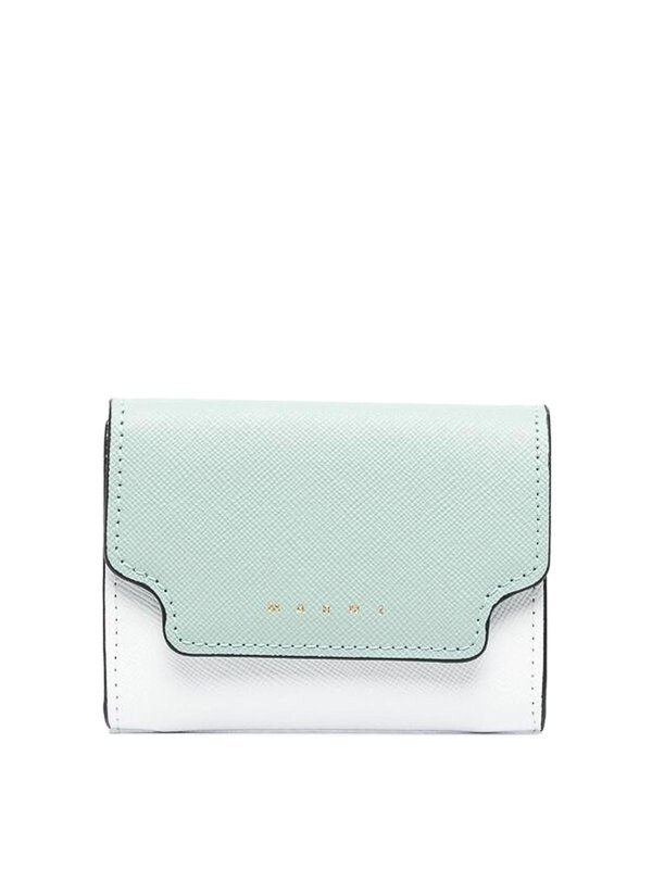 Marni: wallets & purses - Two-tone logo wallet