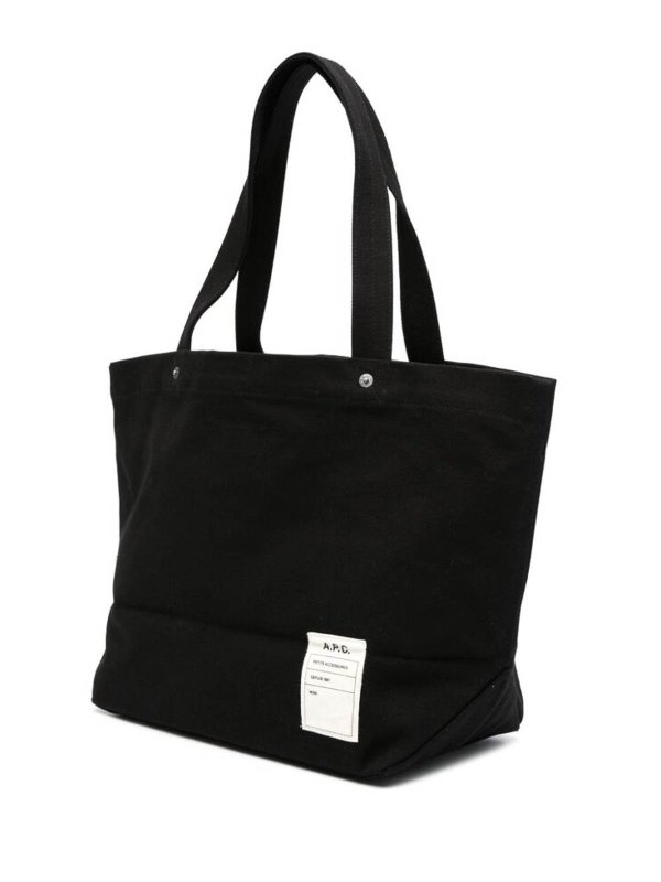 Black texture two flat shoulder straps shop online: A.P.C.