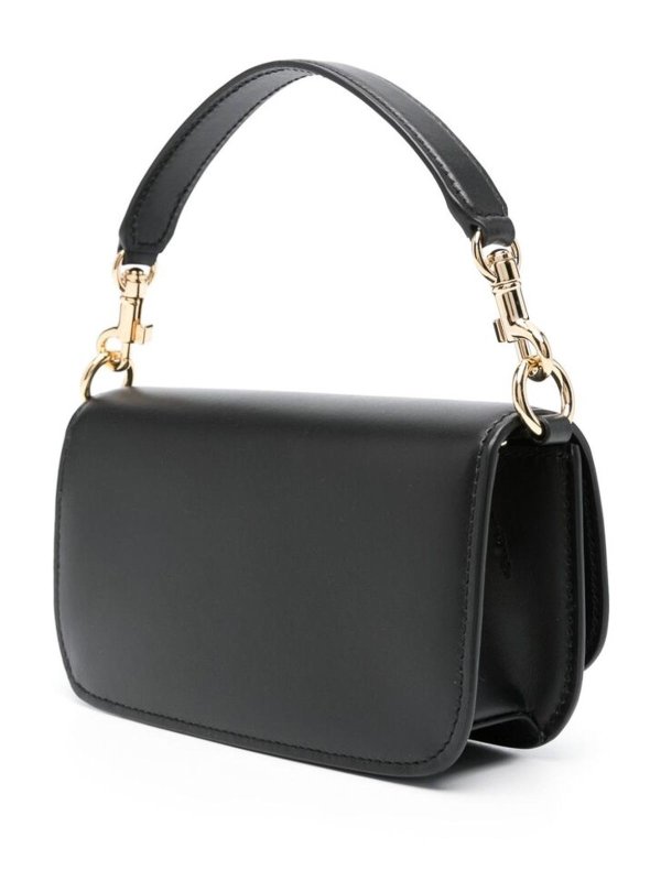 DOLCE & GABBANA: shoulder bags online - Black logo foldover shoulder bag