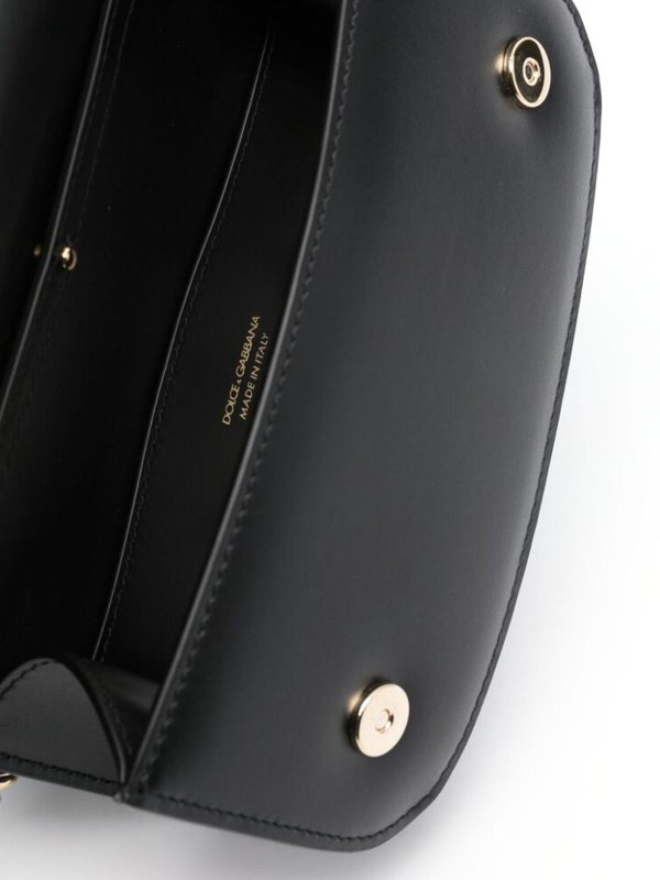 DOLCE & GABBANA buy online Black logo foldover shoulder bag