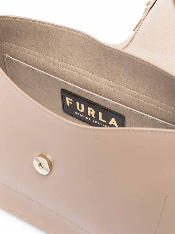 Large blush flow shoulder bag shop online: FURLA