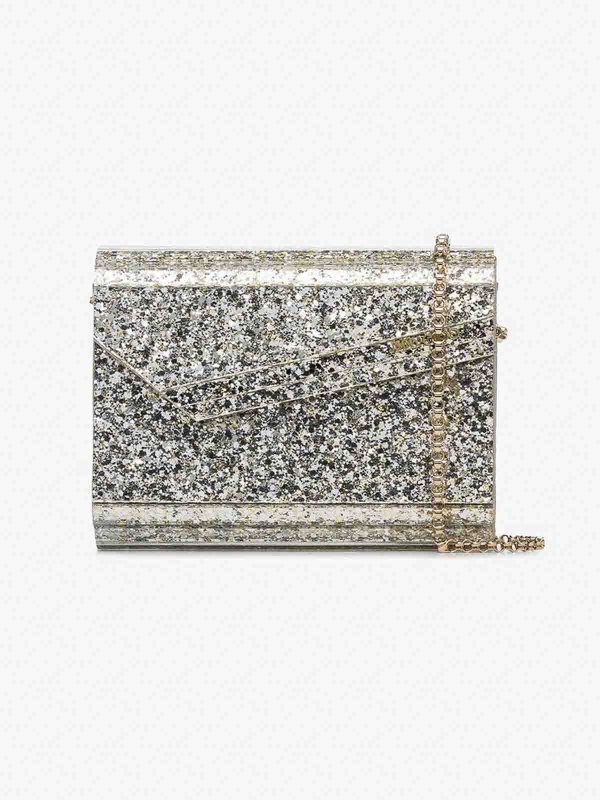 The Best Shops JIMMY CHOO: clutches - Champagne glitter-detailing clutch