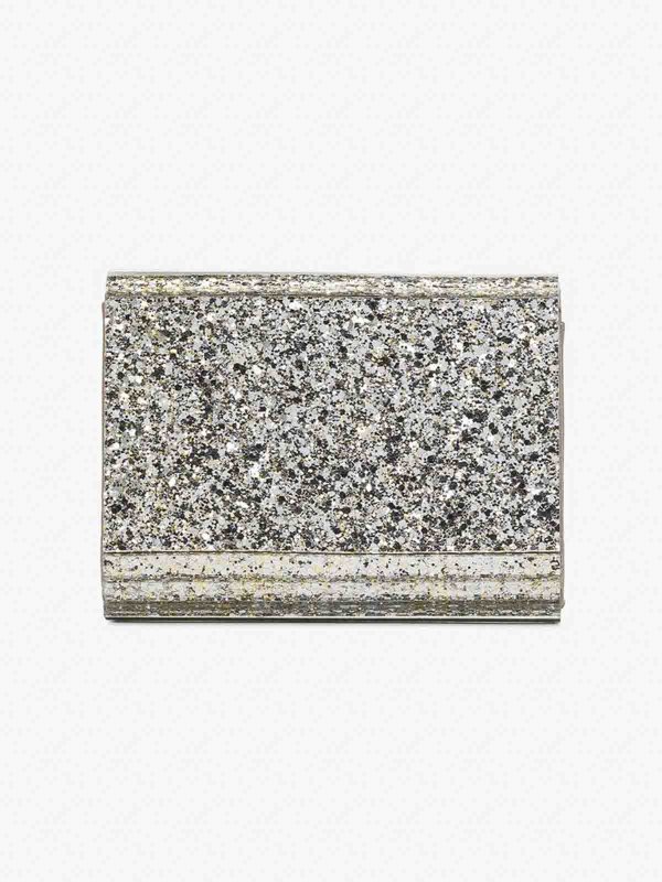 JIMMY CHOO buy online Champagne glitter-detailing clutch
