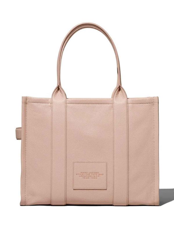 Large blush pink logo tote shop online: MARC JACOBS