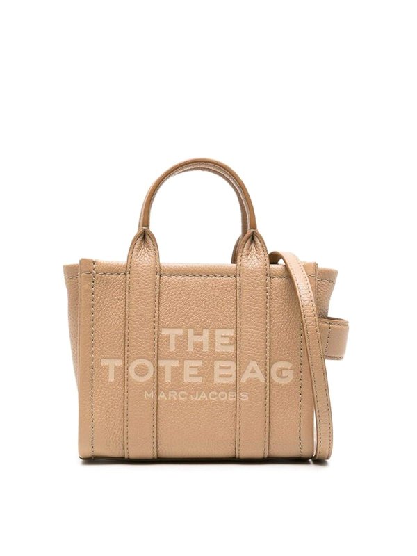 MARC JACOBS: cross body bags - Camel brown logo zip bag