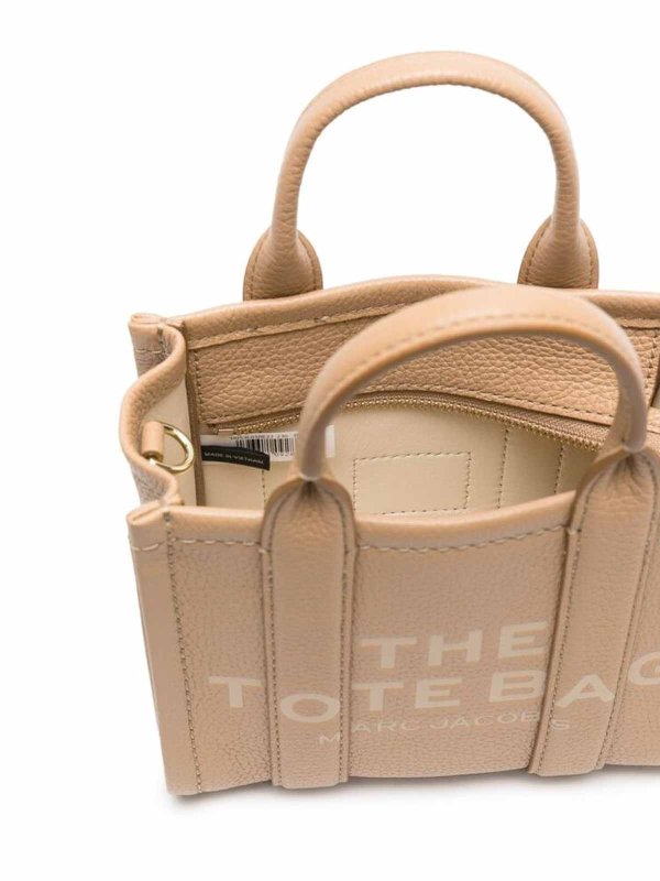 Camel brown logo zip bag shop online: MARC JACOBS