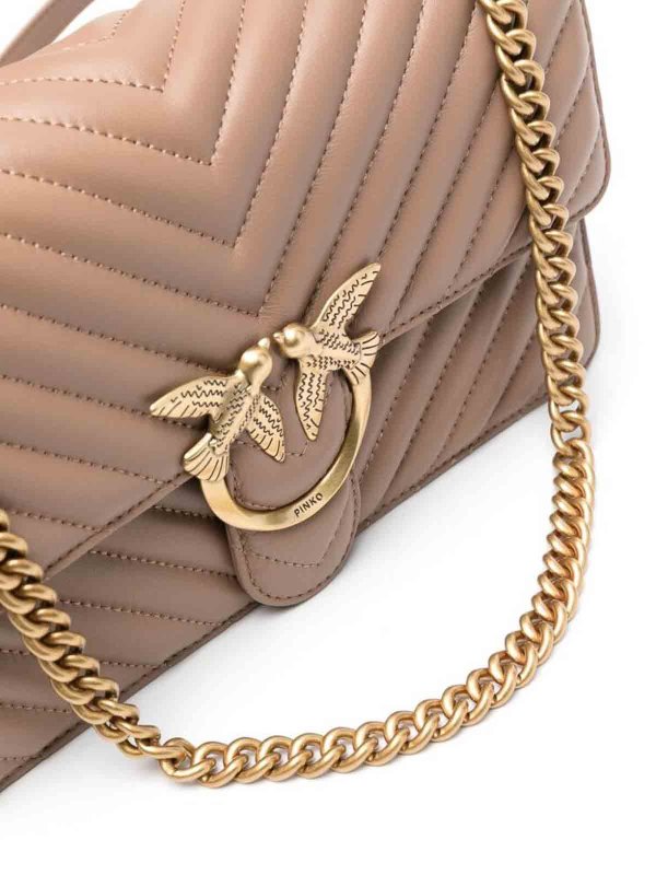 Pinko: cross body bags online - Beige smooth grain bag