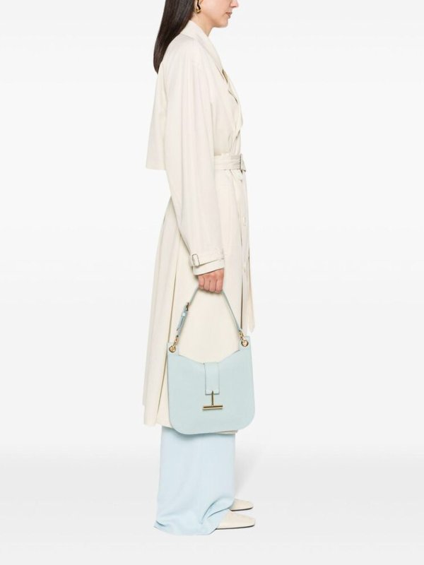 The Best Shops TOM FORD: cross body bags - Light blue grained texture bag