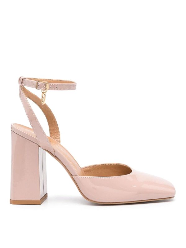 TWINSET: sandali - Slingback alte color rosa cipria